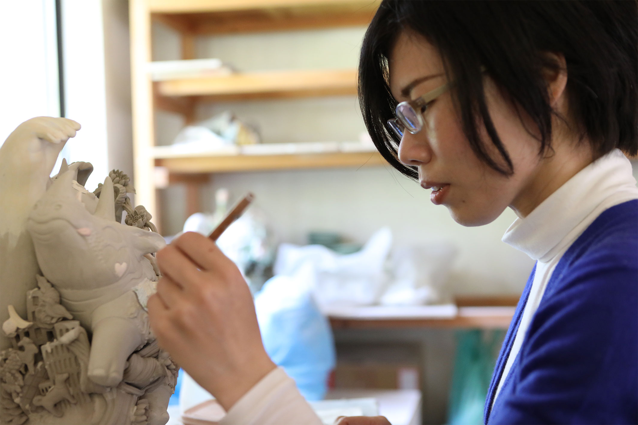 水犀・ mizusai | report 大石早矢香・水犀を抱いた招き猫