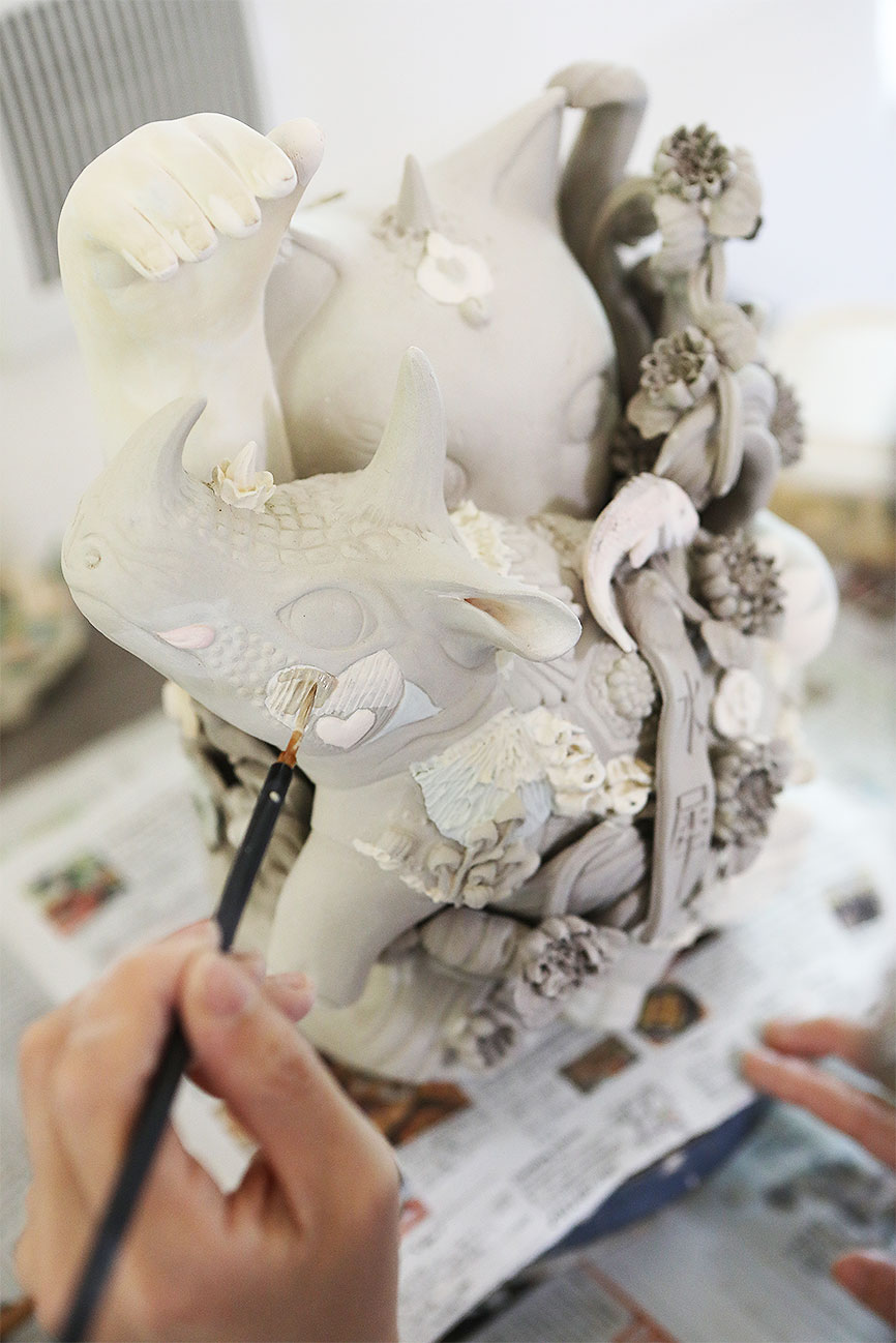 水犀・ mizusai | report 大石早矢香・水犀を抱いた招き猫